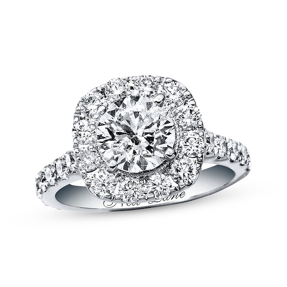 Previously Owned Neil Lane Engagement Ring 2-3/4 ct tw Round-cut Diamonds 14K White Gold - Size 5.5