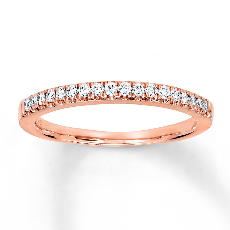 Previously Owned Diamond Wedding Band 1/5 ct tw Round-cut 14K Rose Gold - Size 11