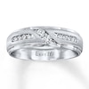 Thumbnail Image 0 of Previously Owned Ever Us Men's Two-Stone Wedding Ring 1/4 ct tw Round-cut Diamonds 14K White Gold - Size 13.75