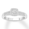 Thumbnail Image 1 of Previously Owned Diamond Engagement Ring 1/3 ct tw Round-cut 10K White Gold - Size 9.75