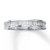 Thumbnail Image 0 of Previously Owned Diamond Anniversary Band 1/2 ct tw Baguette-cut 14K White Gold - Size 12.25