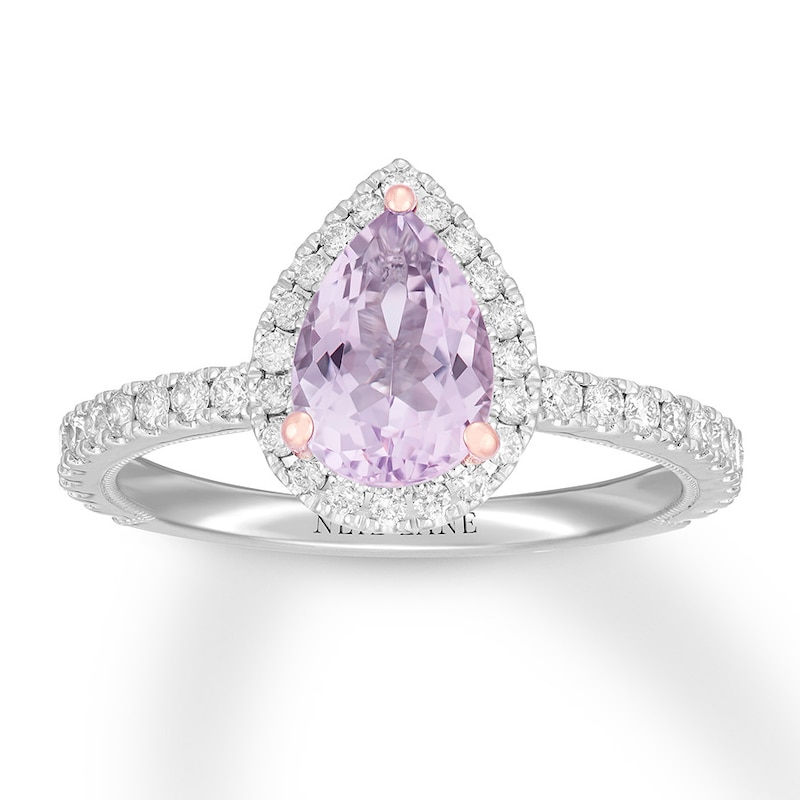 Main Image 1 of Previously Owned Neil Lane Quartz Engagement Ring 1/2 ct tw Round-cut Diamonds 14K White Gold Size 10.5