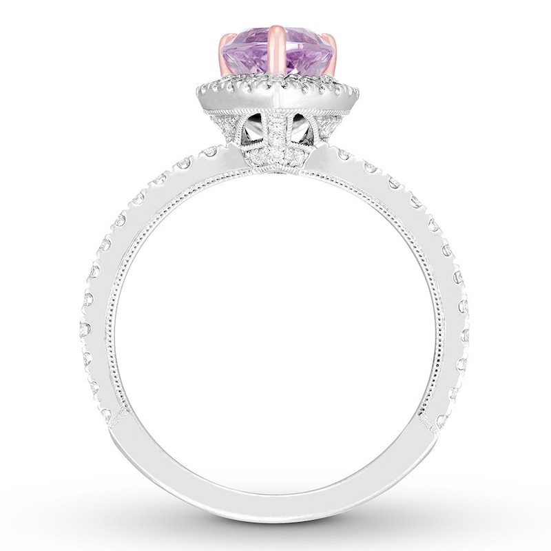Main Image 2 of Previously Owned Neil Lane Quartz Engagement Ring 1/2 ct tw Round-cut Diamonds 14K White Gold Size 10.5