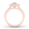 Thumbnail Image 1 of Previously Owned Diamond Engagement Ring 7/8 ct tw Oval & Round-cut 14K Rose Gold Size 11.75