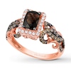 Thumbnail Image 0 of Previously Owned Le Vian Chocolate Quartz Ring 5/8 ct tw Round-cut Diamonds 14K Strawberry Gold - Size 9.5