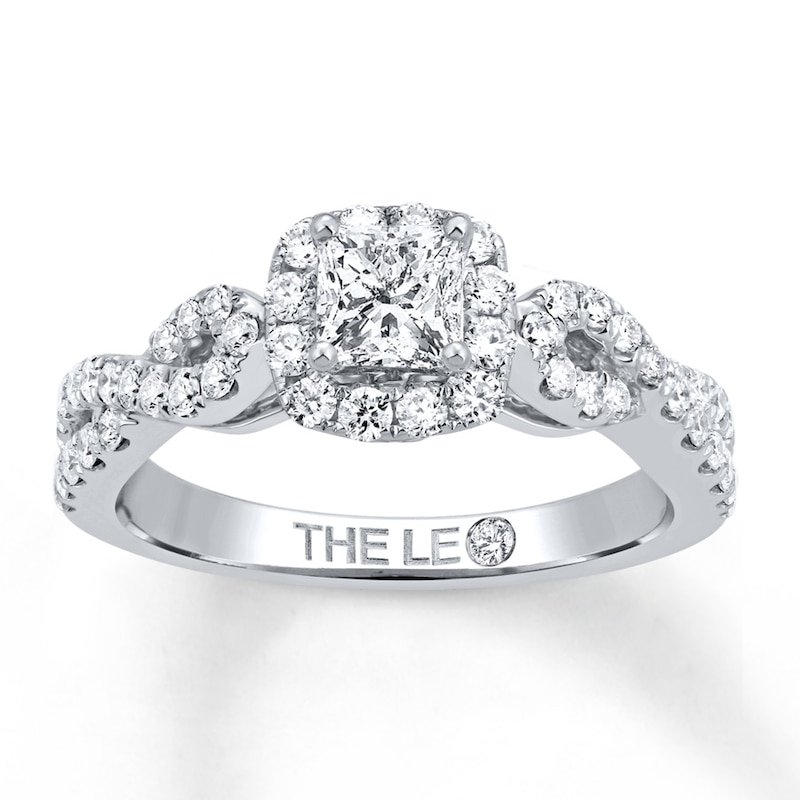 Previously Owned THE LEO Diamond Engagement Ring 7/8 ct tw Princess ...