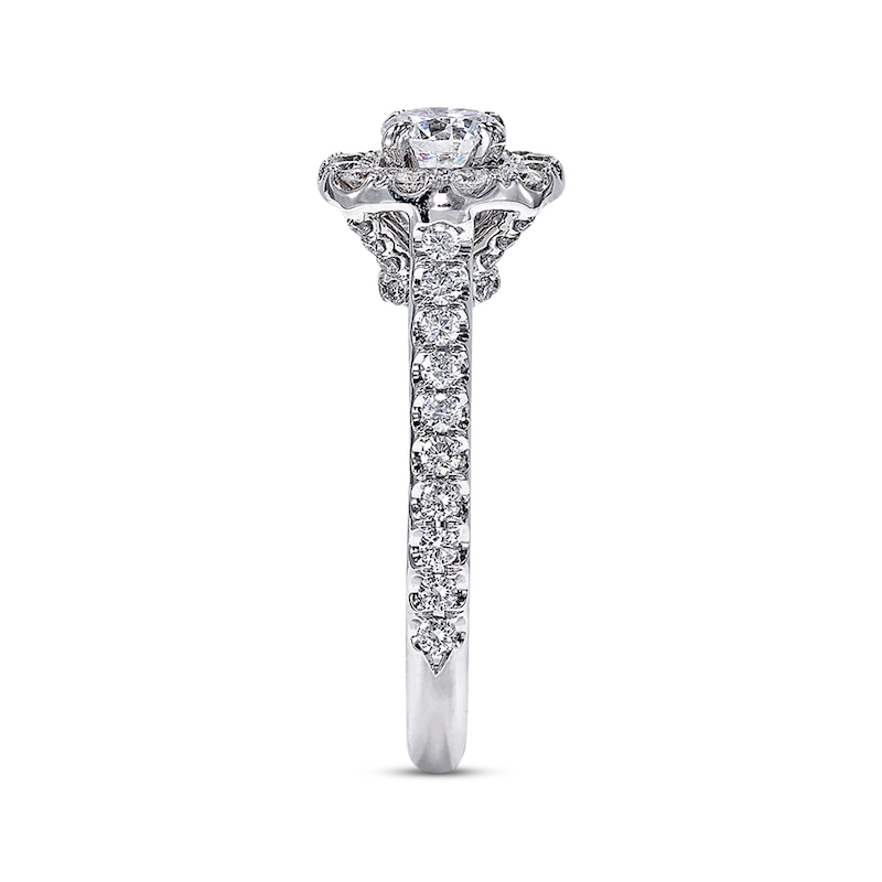Previously Owned Neil Lane Diamond Engagement Ring 1-1/8 ct tw Round-cut 14K White Gold - Size 3