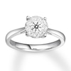 Thumbnail Image 1 of Previously Owned Diamond Engagement Ring 3/8 ct tw Round-cut 14K White Gold