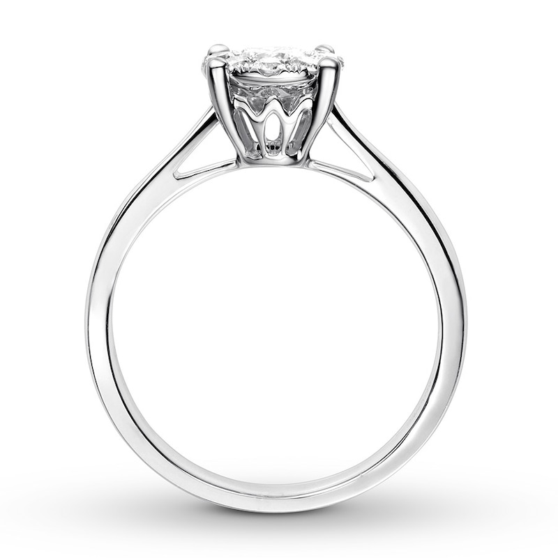 Main Image 2 of Previously Owned Diamond Engagement Ring 3/8 ct tw Round-cut 14K White Gold