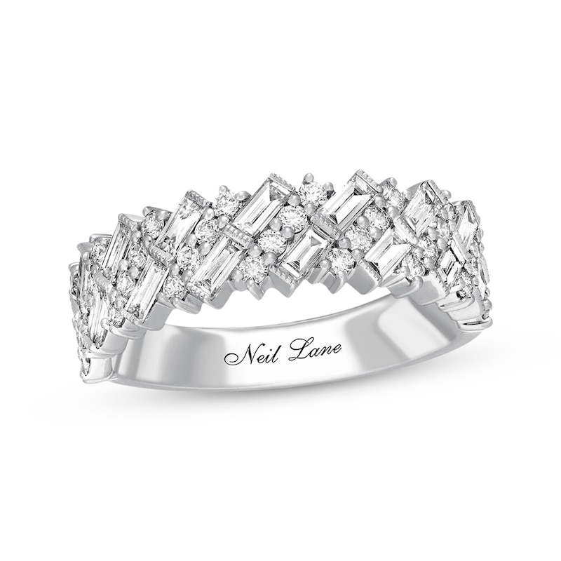 Main Image 1 of Previously Owned Neil Lane Bridal Diamond Anniversary Band 1 ct tw Baguette & Round-cut 14K White Gold