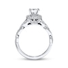 Thumbnail Image 2 of Previously Owned Neil Lane Bridal Ring 1-1/6 ct tw Princess & Round-cut Diamonds 14K White Gold - Size 4.5