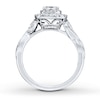 Thumbnail Image 2 of Previously Owned Neil Lane Diamond Engagement Ring 1 ct tw Cushion, Marquise & Round-cut 14K White Gold