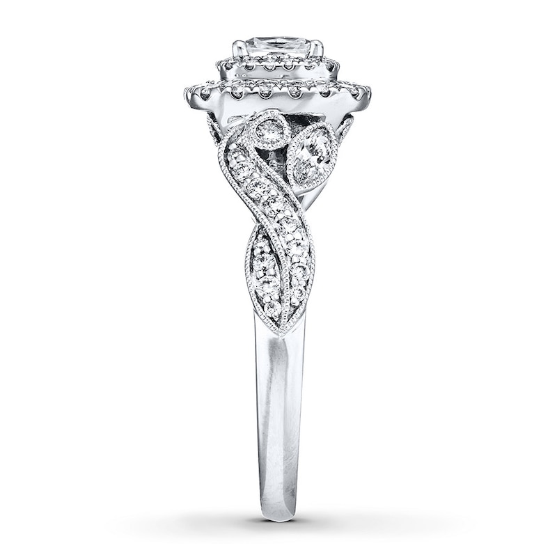 Main Image 3 of Previously Owned Neil Lane Diamond Engagement Ring 1 ct tw Cushion, Marquise & Round-cut 14K White Gold