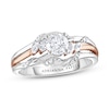 Thumbnail Image 1 of Previously Owned Adrianna Papell Diamond Engagement Ring 5/8 ct tw Round/Marquise-cut 14K Two-Tone Gold