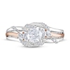 Thumbnail Image 3 of Previously Owned Adrianna Papell Diamond Engagement Ring 5/8 ct tw Round/Marquise-cut 14K Two-Tone Gold