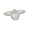 Thumbnail Image 0 of Previously Owned Diamond Engagement Ring 7/8 ct tw Pear & Round-Cut 14K White Gold