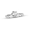 Thumbnail Image 1 of Previously Owned  Diamond Engagement Ring 1/2 ct tw Princess & Round 14K White Gold