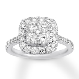 Previously Owned Diamond Engagement Ring 1-3/8 ct tw Round-cut 14K White Gold