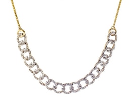 Previously Owned Diamond Link Bolo Necklace 1/2 ct tw 10K Yellow Gold