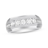 Thumbnail Image 1 of Previously Owned Men's Diamond Wedding Band 1 ct tw Round-cut 10K White Gold