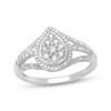 Thumbnail Image 1 of Previously Owned Diamond Teardrop Ring 1/2 ct tw Round-cut 10K White Gold