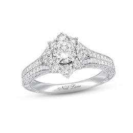 Previously Owned Neil Lane Diamond Engagement Ring 1-3/8 ct tw Round-cut 14K White Gold