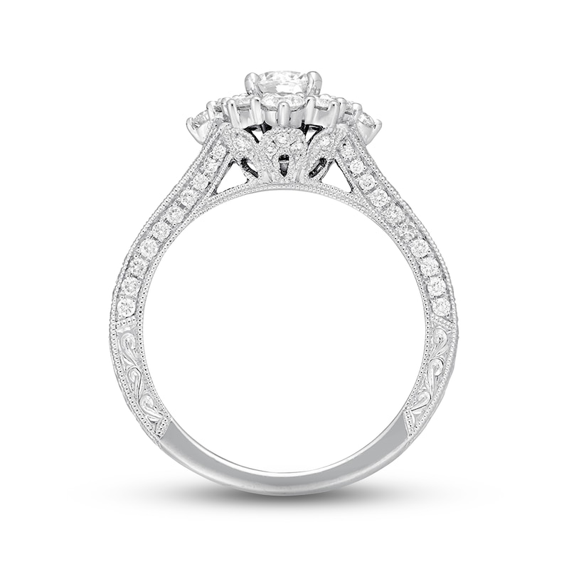 Main Image 2 of Previously Owned Neil Lane Diamond Engagement Ring 1-3/8 ct tw Round-cut 14K White Gold