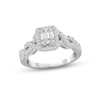 Thumbnail Image 0 of Previously Owned  Diamond Engagement Ring 7/8 ct tw Baguette & Round-cut 14K White Gold