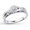Thumbnail Image 0 of Previously Owned Diamond Engagement Ring 1/4 ct tw Round-cut 10K White Gold Size 4.25
