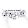 Thumbnail Image 3 of Previously Owned Diamond Engagement Ring 1/4 ct tw Round-cut 10K White Gold Size 4.25