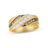 Thumbnail Image 1 of Previously Owned  Men's Brown Diamond Wedding Band 1/2 ct tw Round-cut 10K Yellow Gold