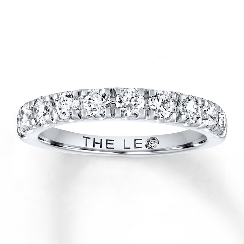 Main Image 1 of Previously Owned THE LEO Diamond Anniversary Ring 1 ct tw Round-cut 14K White Gold