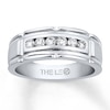 Thumbnail Image 0 of Previously Owned Men's THE LEO Wedding Band 3/8 ct tw Leo Diamonds 14K White Gold
