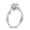 Thumbnail Image 2 of Previously Owned THE LEO Diamond Engagement Ring 3/4 ct tw Princess & Round-cut 14K White Gold