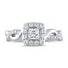 Thumbnail Image 3 of Previously Owned THE LEO Diamond Engagement Ring 3/4 ct tw Princess & Round-cut 14K White Gold