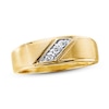 Thumbnail Image 1 of Previously Owned Men's Diamond Wedding Band 1/10 ct tw 10K Yellow Gold - Size 13.75