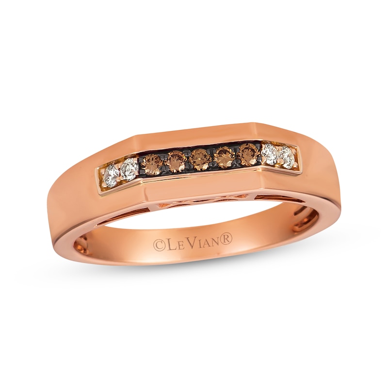 Previously Owned Le Vian Men's Chocolate Diamond Band 1/5 ct tw 14K Strawberry Gold