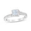 Thumbnail Image 0 of Previously Owned Diamond Engagement Ring 3/4 ct tw Princess/Round 14K White Gold