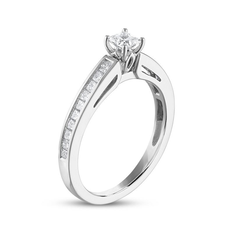 Main Image 2 of Previously Owned Diamond Engagement Ring 5/8 ct tw Princess-cut 14K White Gold