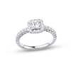 Thumbnail Image 0 of Previously Owned Diamond Engagement Ring 7/8 ct tw Princess & Round-cut 14K White Gold