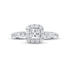 Thumbnail Image 3 of Previously Owned Diamond Engagement Ring 7/8 ct tw Princess & Round-cut 14K White Gold