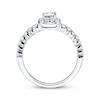 Thumbnail Image 2 of Previously Owned Diamond Engagement Ring 5/8 ct tw Princess/Round 14K White Gold