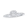 Thumbnail Image 3 of Previously Owned Diamond Engagement Ring 5/8 ct tw Princess/Round 14K White Gold