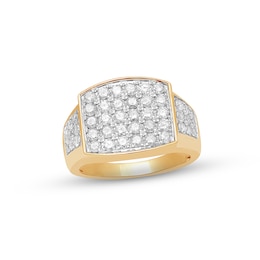 Previously Owned Men's Diamond Ring 2 ct tw Round-cut 10K Yellow Gold