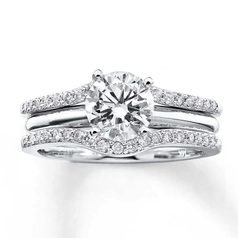 Main Image 4 of Previously Owned Diamond Enhancer Ring 1/4 ct tw Round-cut 14K White Gold