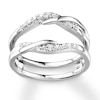 Thumbnail Image 1 of Previously Owned Diamond Enhancer Ring 1/5 ct tw Round-cut 14K White Gold