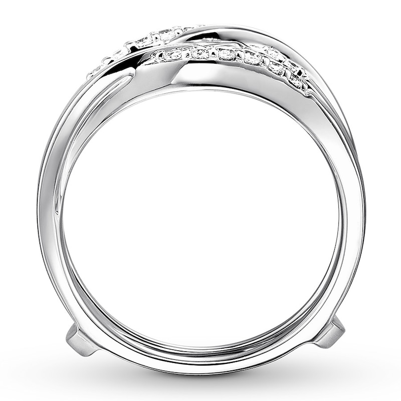 Main Image 2 of Previously Owned Diamond Enhancer Ring 1/5 ct tw Round-cut 14K White Gold