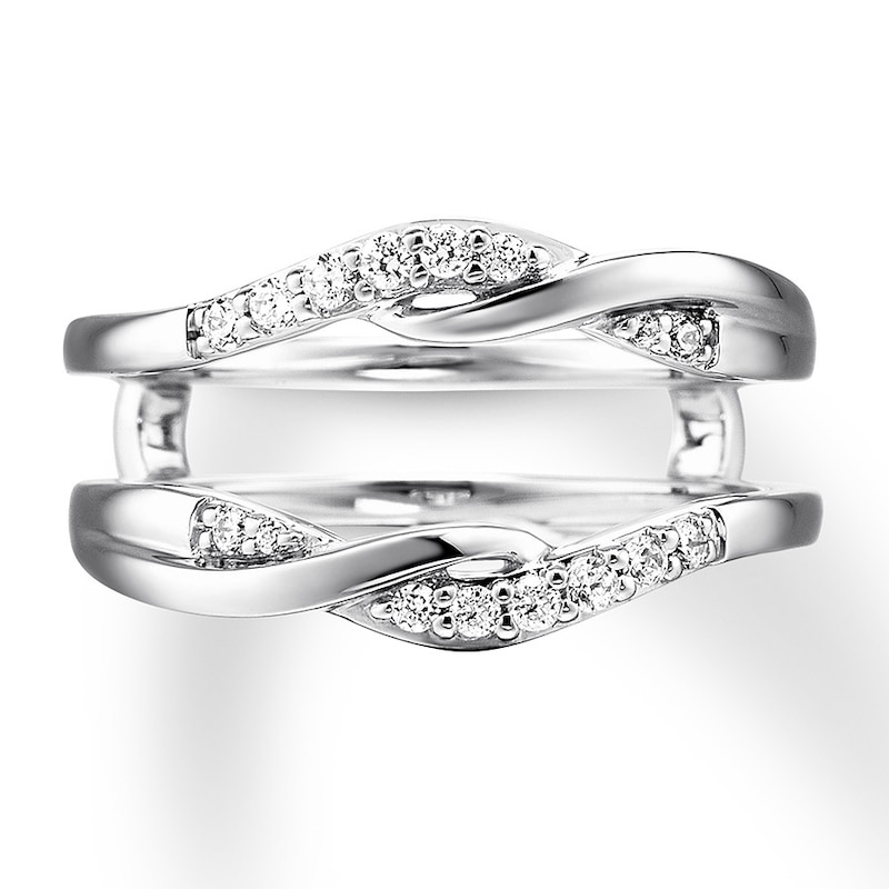 Main Image 4 of Previously Owned Diamond Enhancer Ring 1/5 ct tw Round-cut 14K White Gold