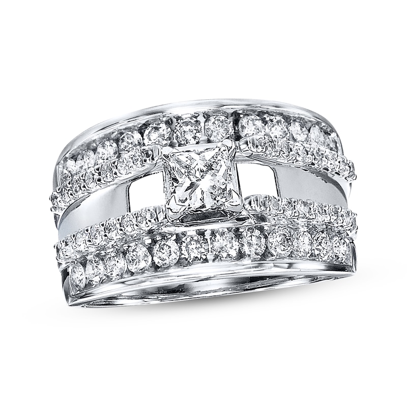 Main Image 4 of Previously Owned Diamond Enhancer Ring 1 ct tw Round-cut 14K White Gold