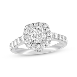 Previously Owned THE LEO Diamond Engagement Ring 1 ct tw Princess & Round-cut 14K White Gold